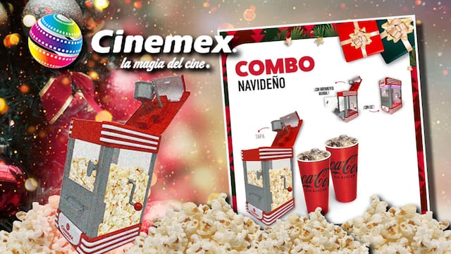 Combo Navideño Coca Cola en Cinemex