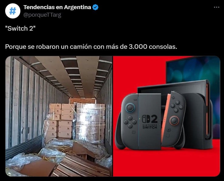Robo de Nintendo Switch 2