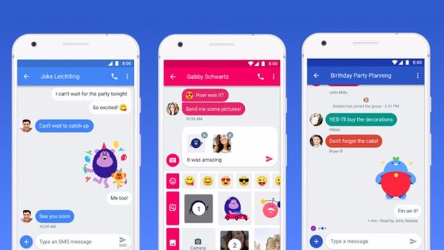 Mensajeros de Android.