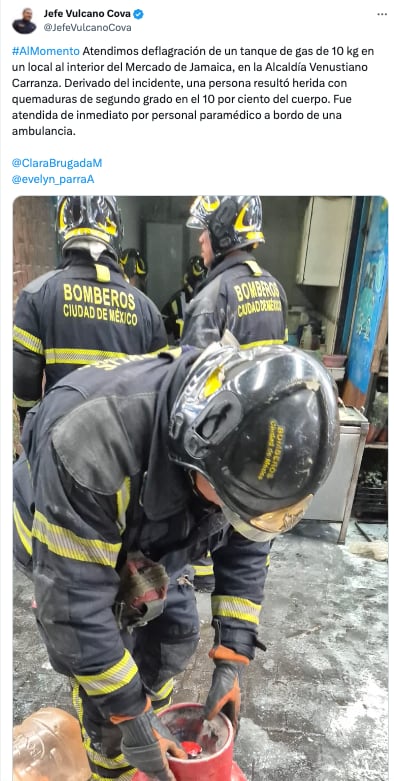 Bomberos atendieron flamazo en Mercado Jamaica