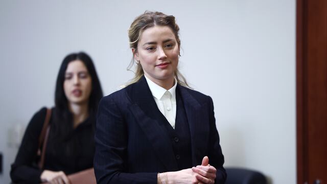 Amber Heard durante el juicio