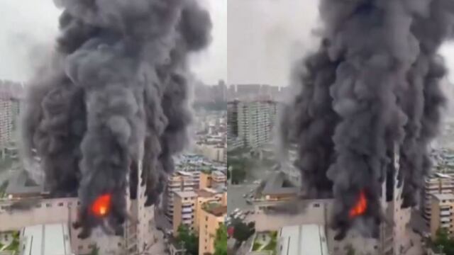 Incendio en un centro comercial de China