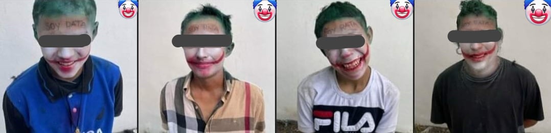 Presuntos ladrones pintados como 'The Joker'