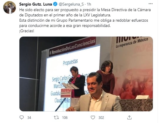 Tuit Sergio Gutierréz