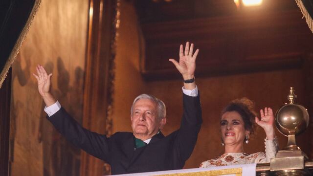 AMLO en el Grito de Independencia de 2020