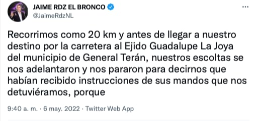 Jaime Rodríguez Calderón cuenta la verdad de su detención/@JaimeRdzNL