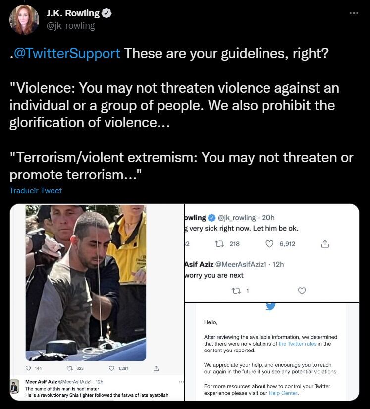 J.K. Rowling es amenazada de muerte