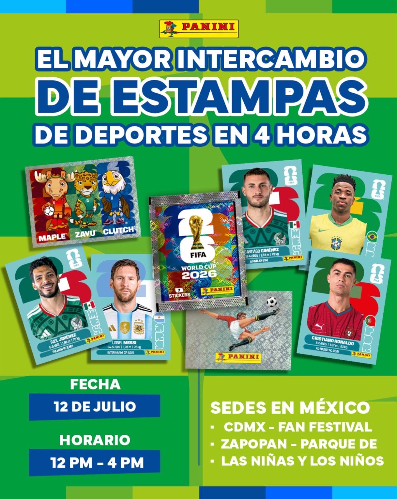 Panini organiza romper el récord Guiness al intercambio de estampas más grande del mundo.