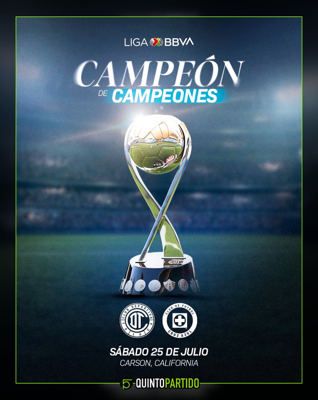 Toluca y Cruz Azul pelearán por el Campeón de Campeones en California.