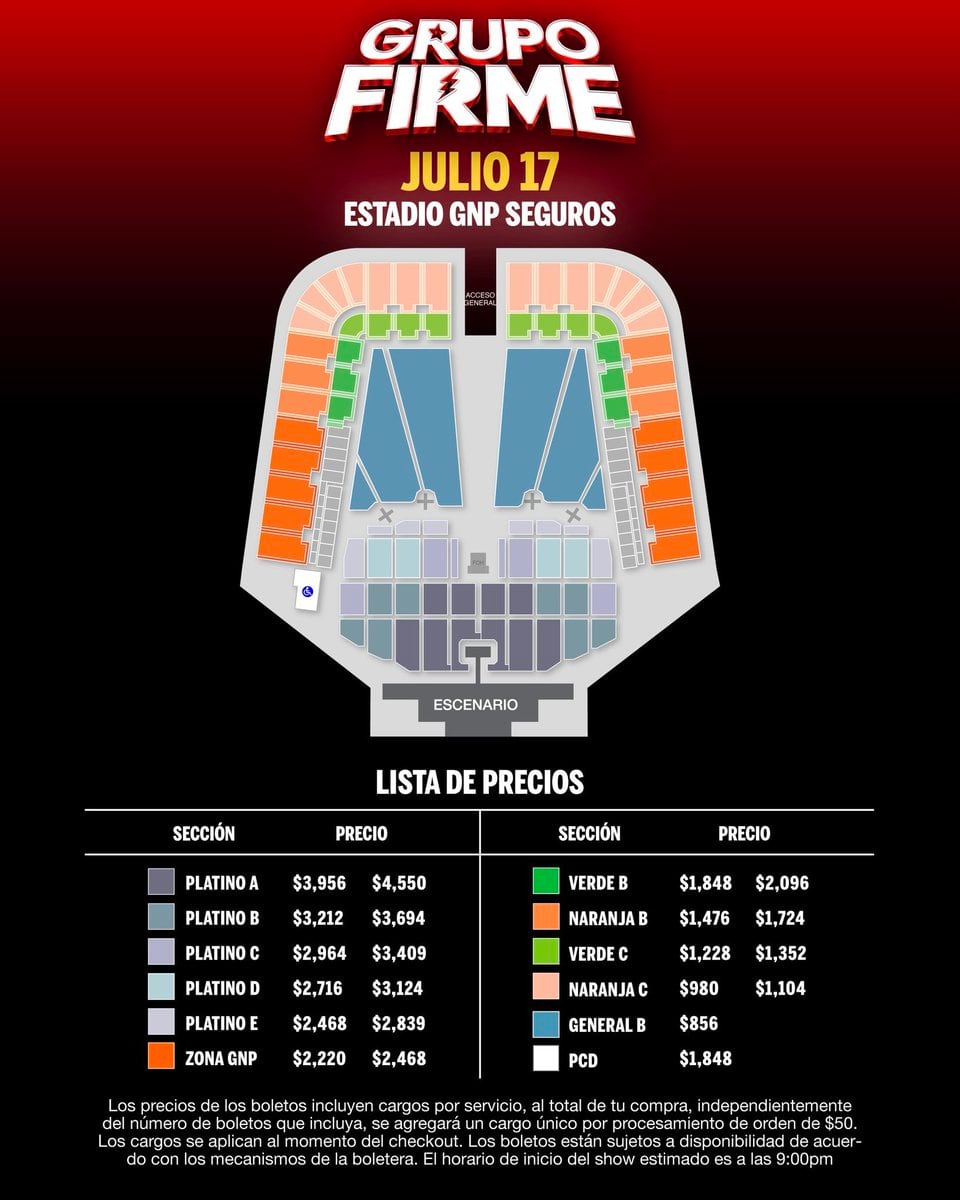 Grupo Firme en CDMX 2026: fecha y boletos para “La Última Peda” en el Estadio GNP