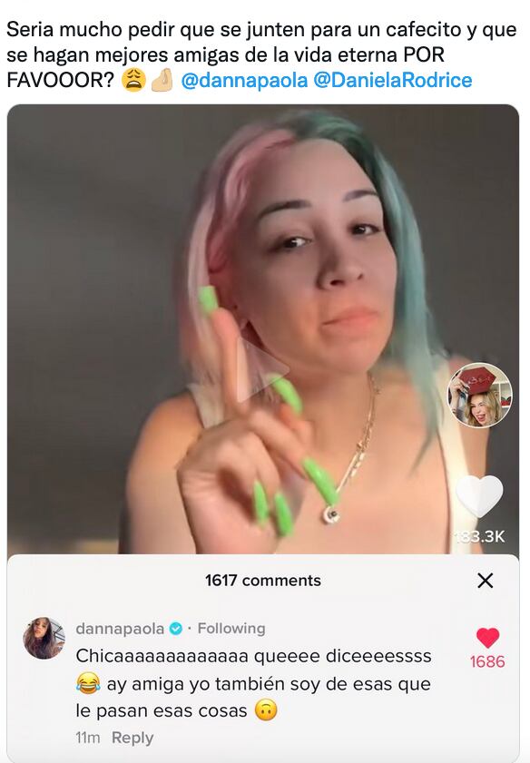 Daniela Rodrice y Danna Paola tienen interacción.