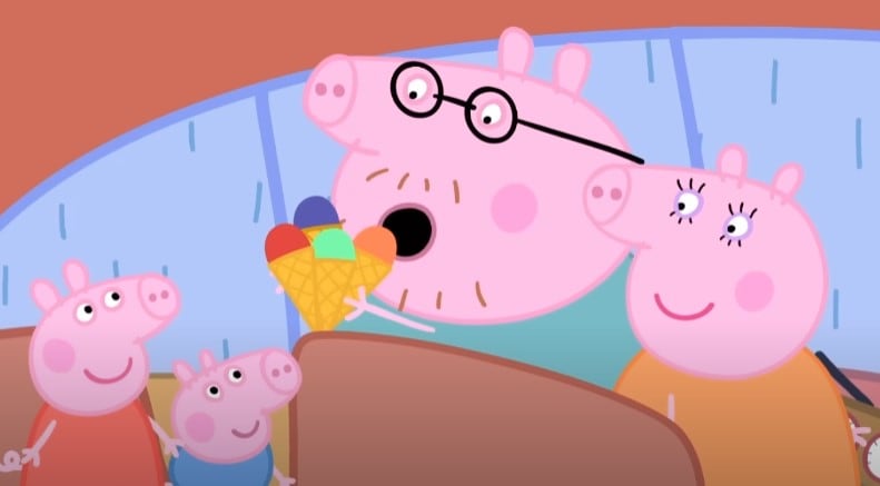 El arcoíris de Peppa Pig y George