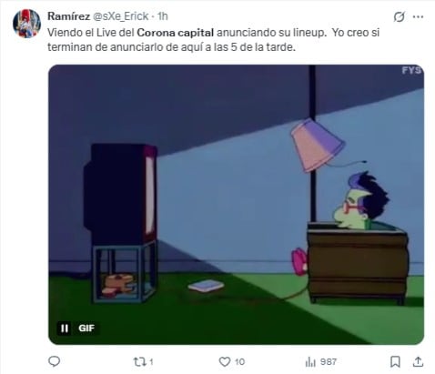 Memes por el cartel del Corona Capital 2025