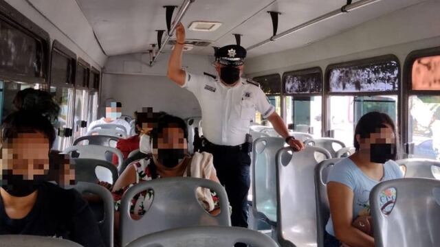 Vigilan que se use cubrebocas en transporte público de Culiacán/@SSPyTM_Culiacan