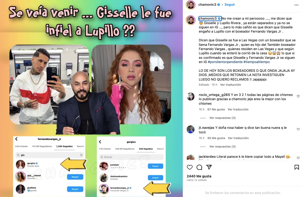 Giselle Soto le habría sido infiel a Lupillo Rivera