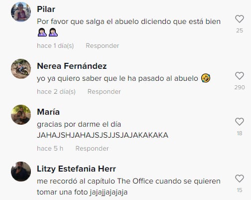 Reacciones a la foto familiar que sale mal y termina con el abuelo pateado