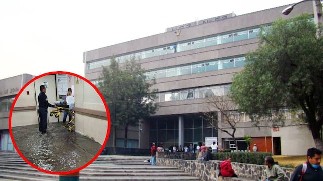 Inundación en hospital General 53 del IMSS en Los Reyes La Paz