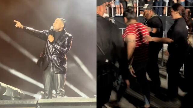 Don Omar corre a un fan de su concierto en Cancún
