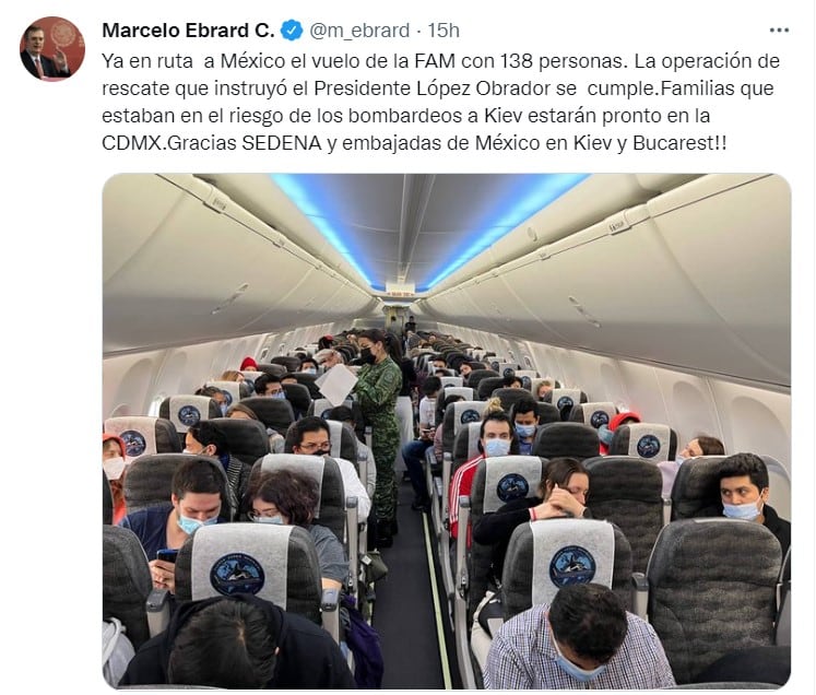 Tuit de Marcelo Ebrard