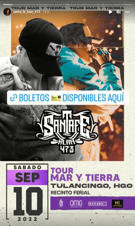 Santa Fe Klan comparte su próximo concierto, pero él no aparece.