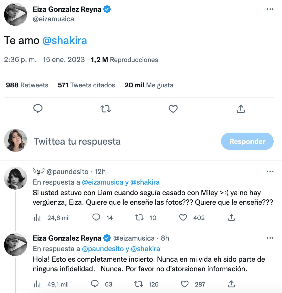 Eiza González recibe hate tras pronunciar su apoyo a Shakira, pues le recuerdan infidelidad con Liam Hemsworth