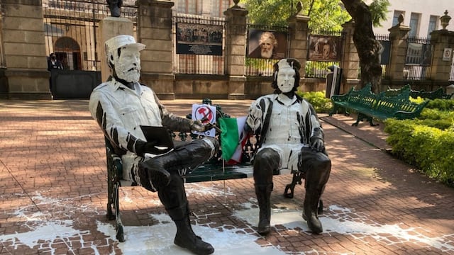 Esculturas de Fidel Castro y Che Guevara en la CDMX