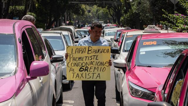 Glorieta de Insurgentes: Taxistas realizan marcha hoy 9 de junio
