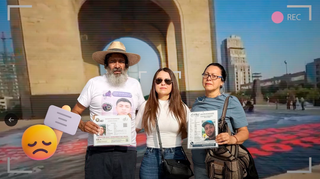 Protestan por Carlos Emilio en el Monumento a la Revolución a ocho meses de su desaparición