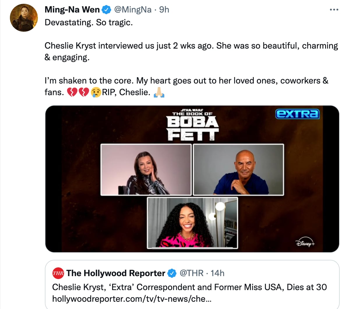 Reacciones a la muerte de Cheslie Kryst