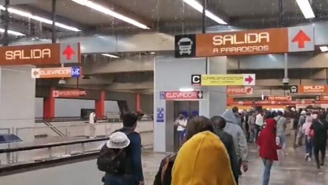 Lluvias dentro del Metro CDMX