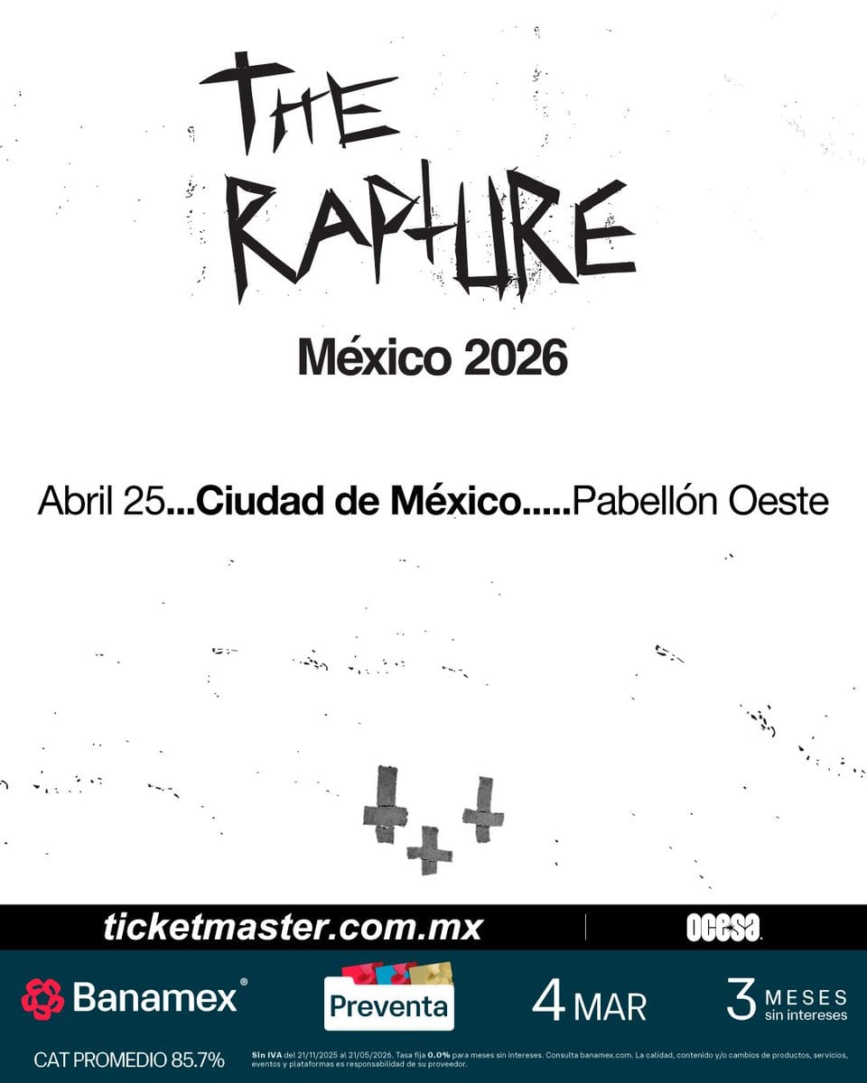 The Rapture regresa a México con show en Pabellón Oeste: fecha y boletos