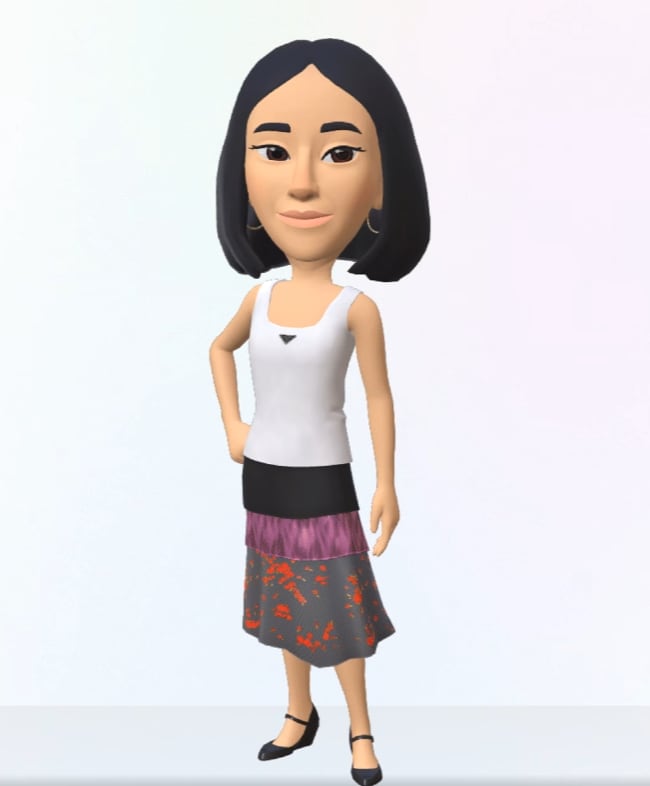 EVA CHEN MODELANDO ROPA PRADA Y BALENCIAGA EN EL METAVERSO