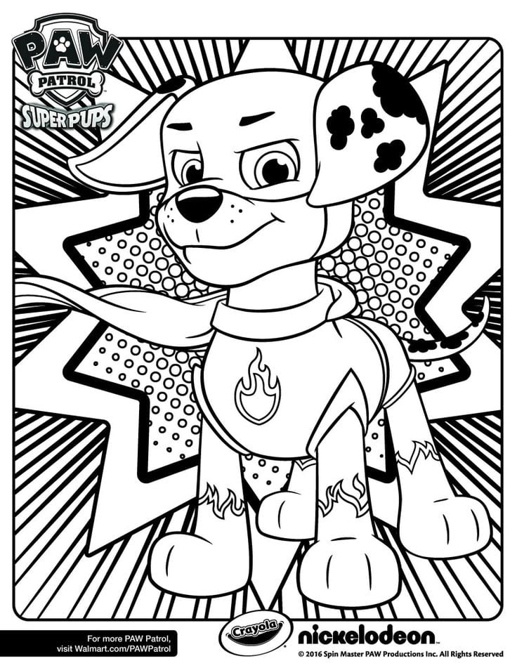 Dibujos de Paw Patrol de graduación para colorear