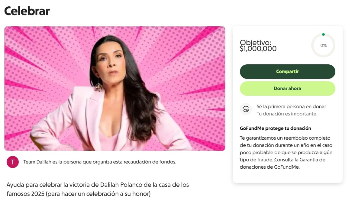 Fans de Dalilah Polanco crean GoFundMe para fiesta