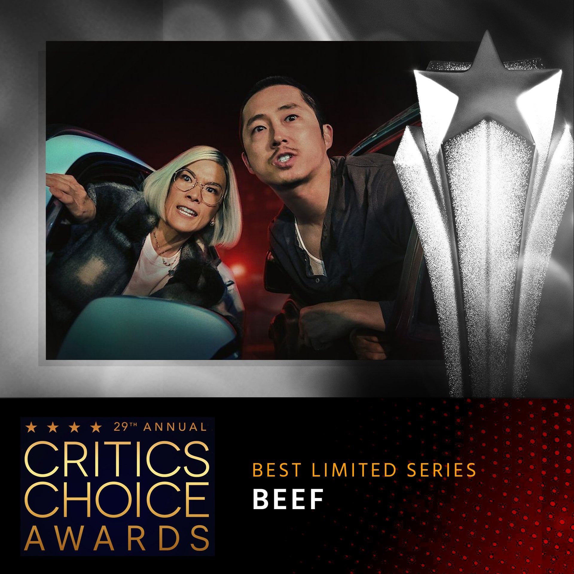 Beef, serie ganadora Critics Choice Awards 2024