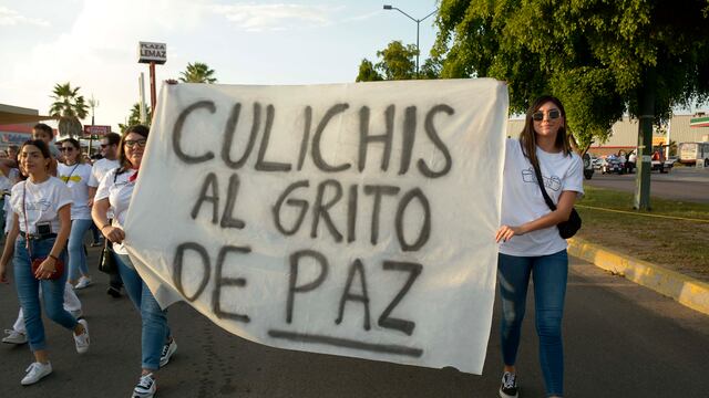 Marcha en Culiacán por la paz.