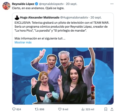 Reynaldo López quiere trabajar con Team Mar