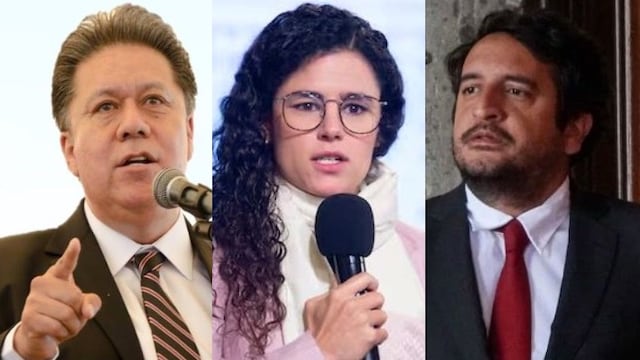 Emilio Ulloa, Luisa María Alcalde y Andrés Manuel López Beltrán.