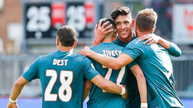 Edson Álvarez vivió su primer partido como titular en la Eredivisie