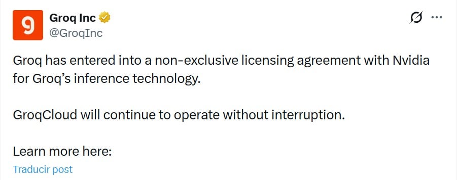 Ejecutivos de Groq son contratados por Nvidia