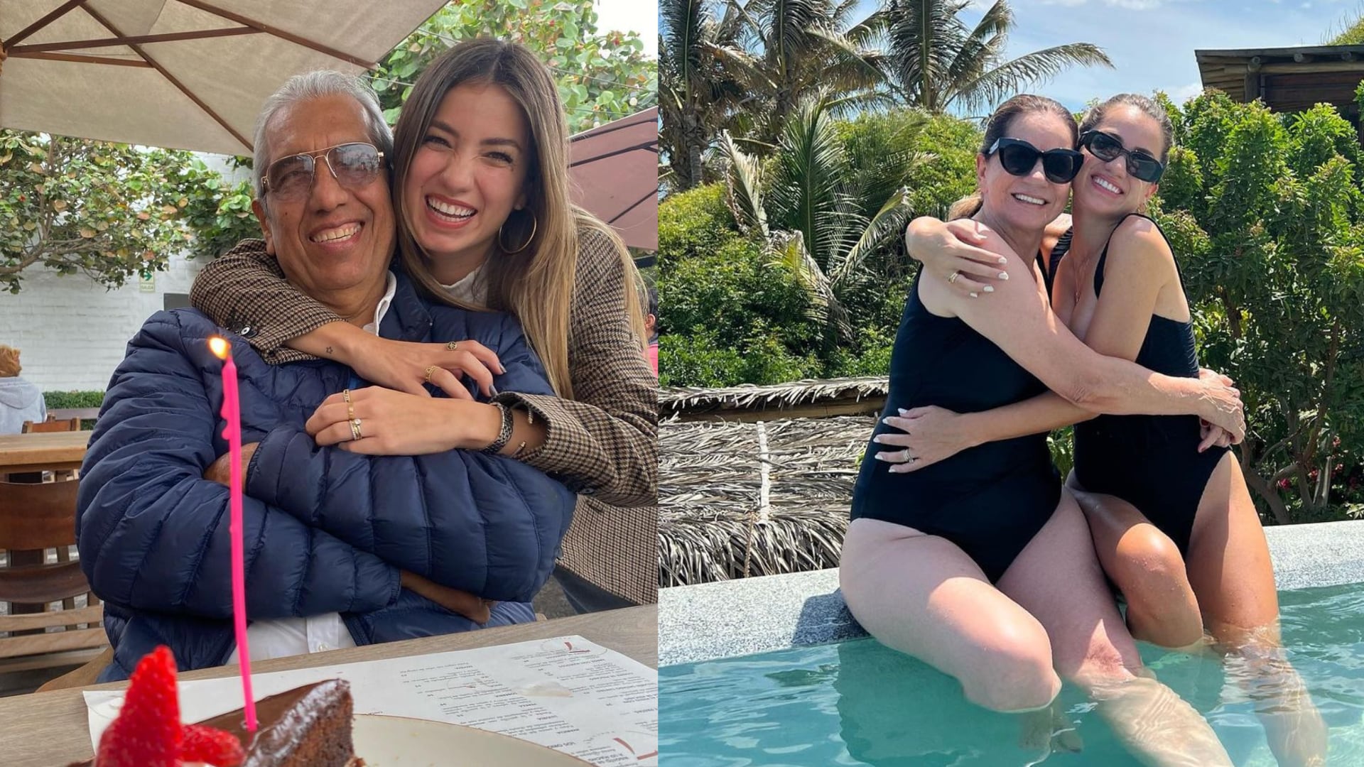 Natalia Merino, la influencer Cinnamon Style con sus papás.