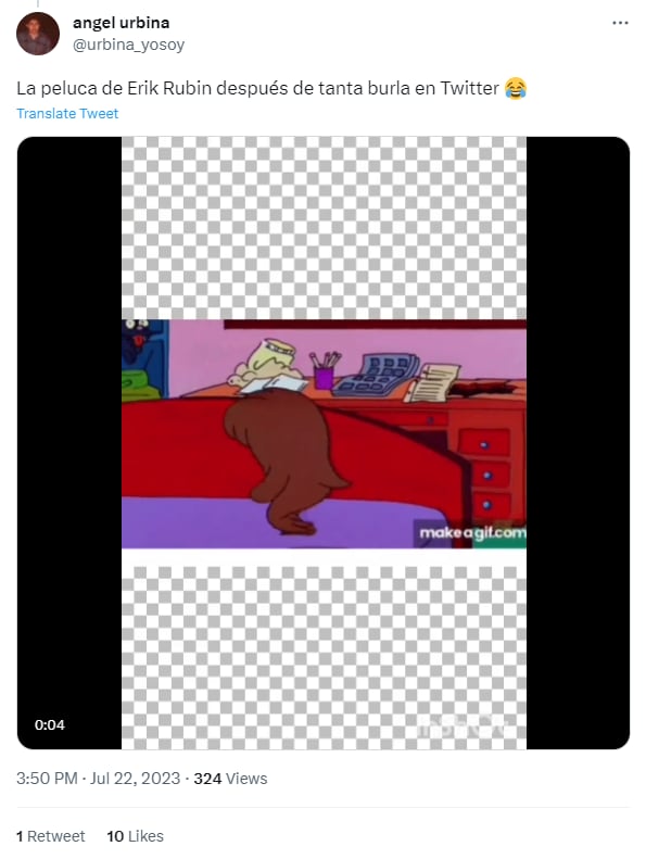 Memes por la peluca de Erik Rubín