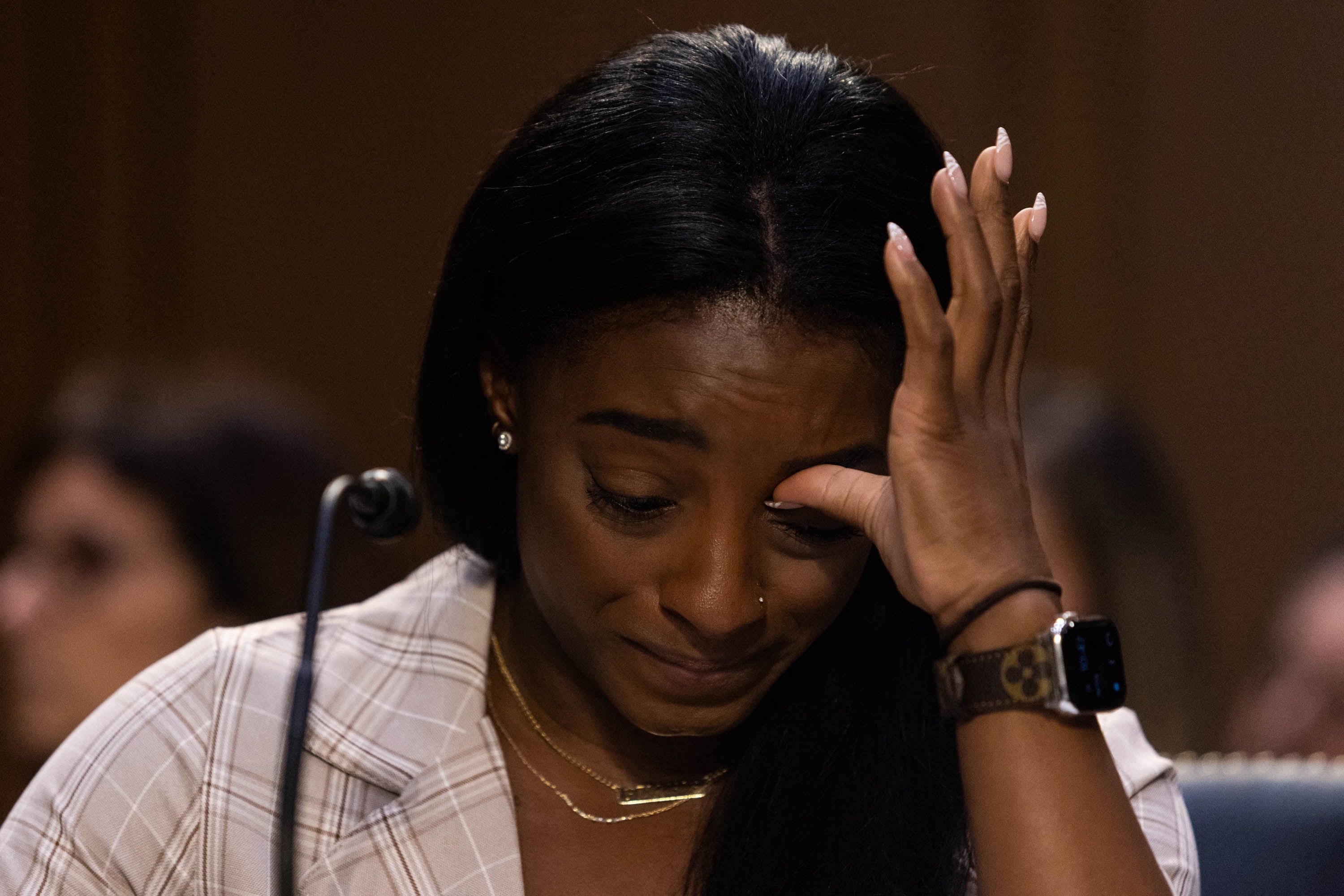 Simone Biles testifica ante el Senado Judicial