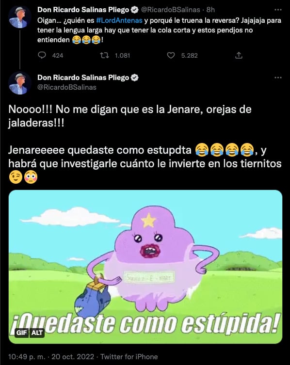 Ricardo Salinas Pliego se burla de Jenaro Villamil