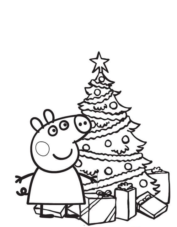 Dibujos de Peppa Pig de Navidad