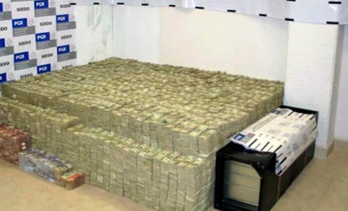 Dinero decomisado en casa de Zhenli Ye Gon