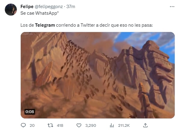 Memes por la caída de WhatsApp