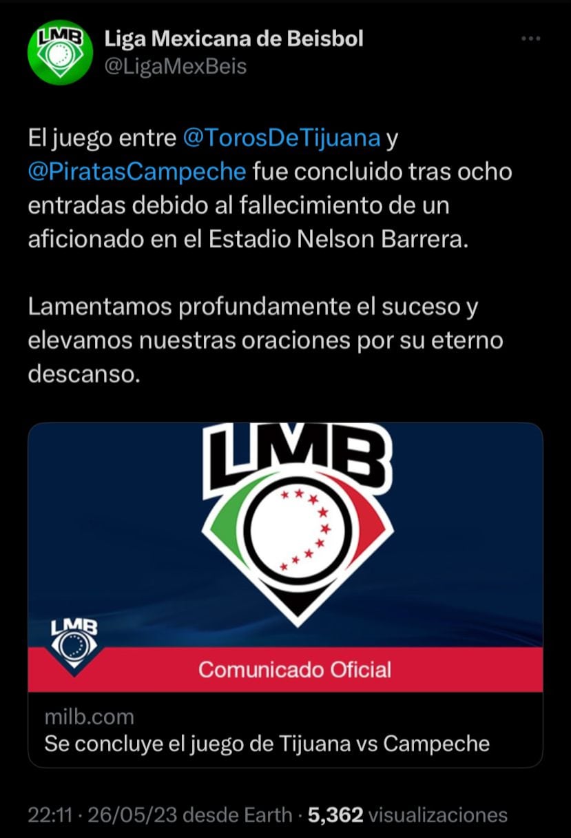 Liga Mexicana de Béisbol.