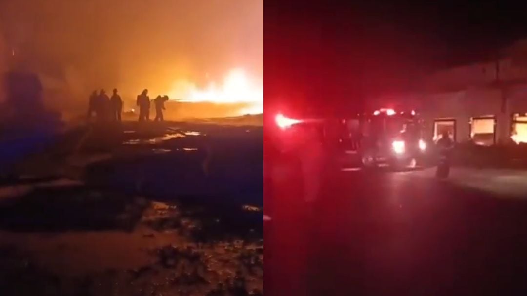 Fuerte incendio en Bachoco en Lagos de Moreno desata alerta atmosférica