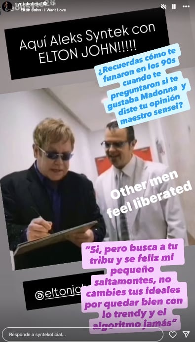Alexs Syntek junto a Elton John